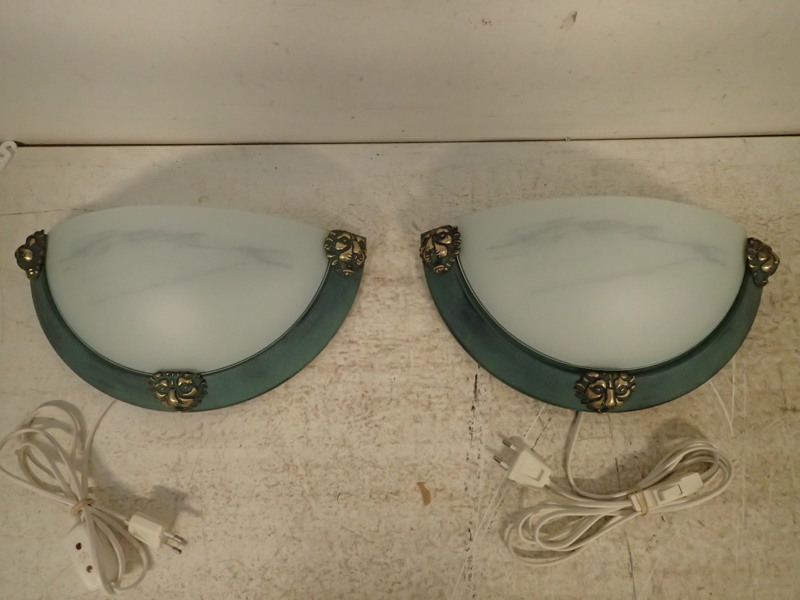 2st väggbelysningar glas o metall
