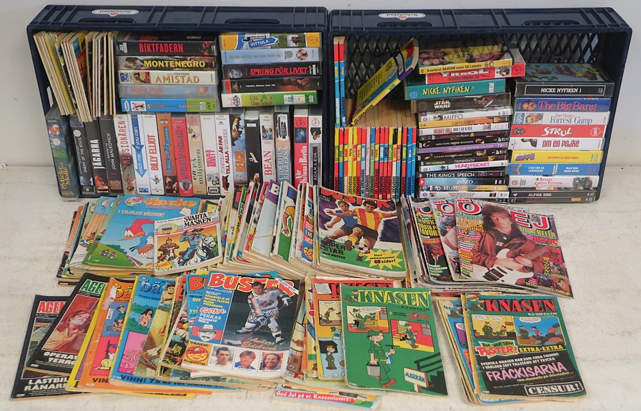 VHS,DVD OCH SERIETIDNINGAR 