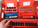 Verktygssatser: Screw extractor,slagmejslar,krafthylsor