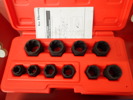 Verktygssatser: Screw extractor,slagmejslar,krafthylsor
