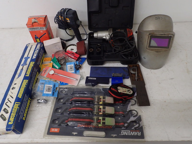 Muttermaskin,färgspruta,glidhammare m.m