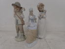 3st porslinsfiguriner  från Spanien    H:21-24cm