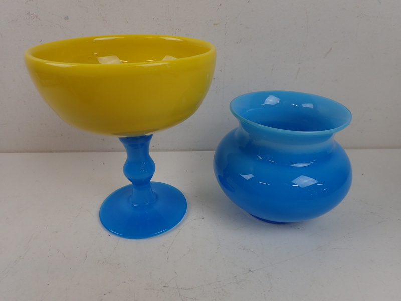 Fotskål+skål     E.Höglund Boda   H:13-18cm