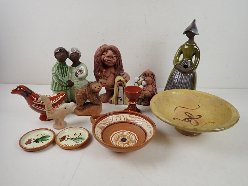 KERAMIKFÖREMÅL bl a Nittsjö, Jie