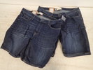 2par obegagnade jeanskortbyxor  st.XXL