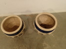 2st Keramikkrukor med fat   H:51-54cm