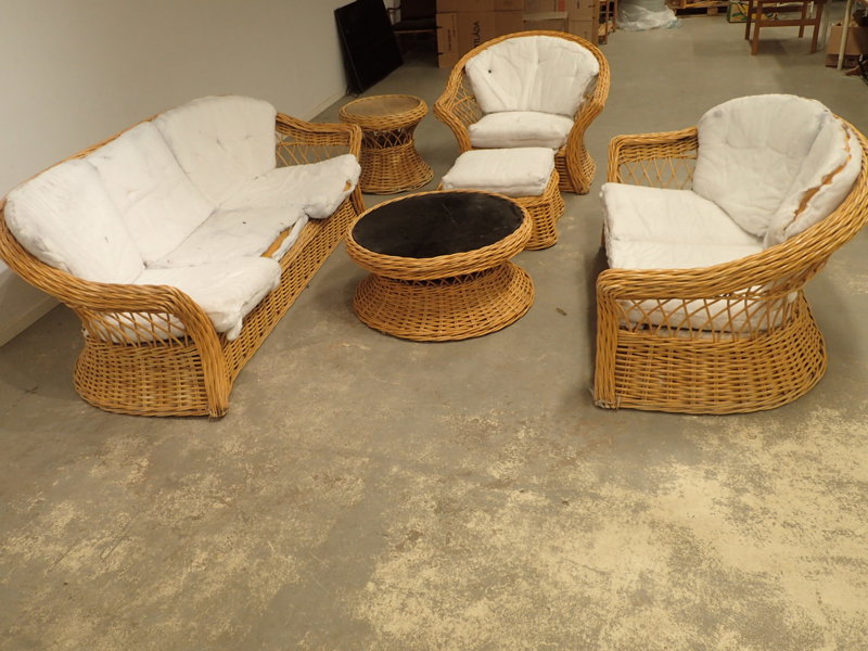 Korgmöbel i 6-delar