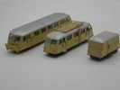 Modelltåg: Rälsbussar o släp,3-delar