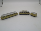 Modelltåg: Rälsbussar o släp,3-delar