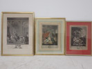 3 st Franska Tryck efter Gravyrer