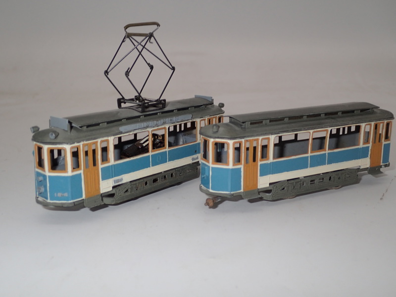 Modelltåg : 2-delar spårvagn