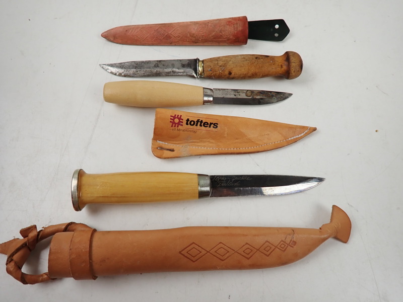 3 st KNIVAR bl a Lapin Puukko, Finland