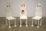 BARNMÖBEL "MUMIN" 3st STOLAR OCH BORD