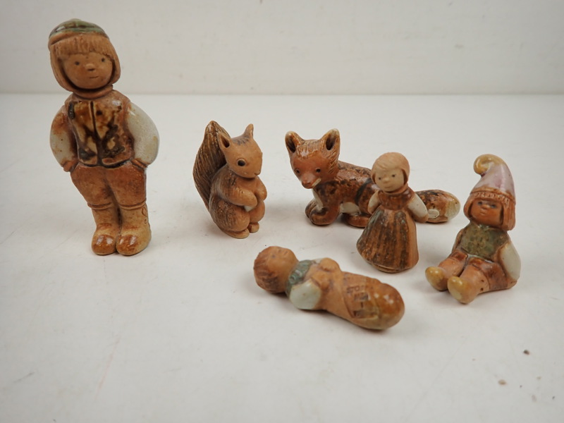 6 st STENGODSFIGURER Rutebo, Leksand