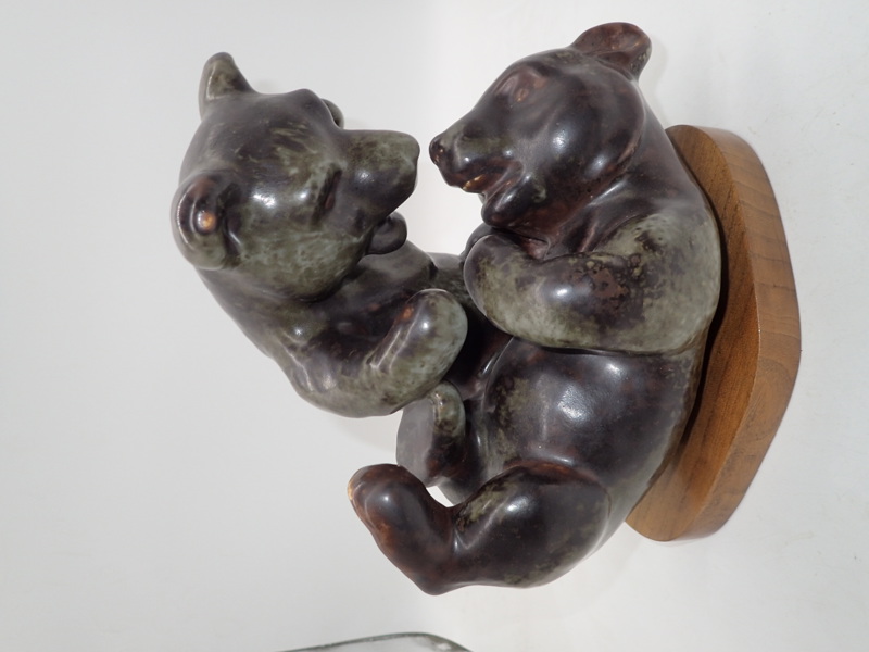 Figurin "Lekande björnar"  Rörstrand  H:21cm