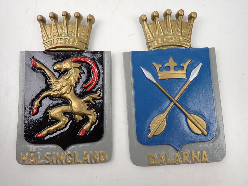 2 st LANDSKAPSSKYLTAR "Hälsingland" "Dalarna"