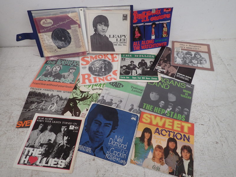 Vinylskivor,singlar i fodral