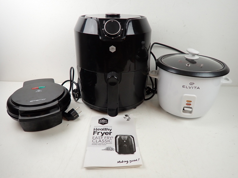 VÅFFELJÄRN, AIR FRYER + RISKOKARE