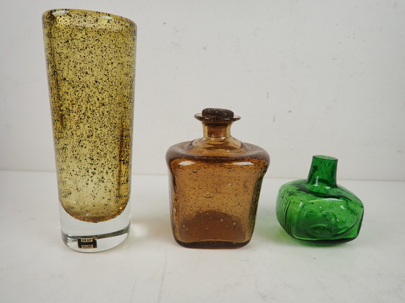 VAS Orup, Hyllinge glasbruk + 2 st FLASKOR