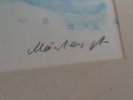 Mårten Andersson  Litografi  "Vinter i Edstuga"
