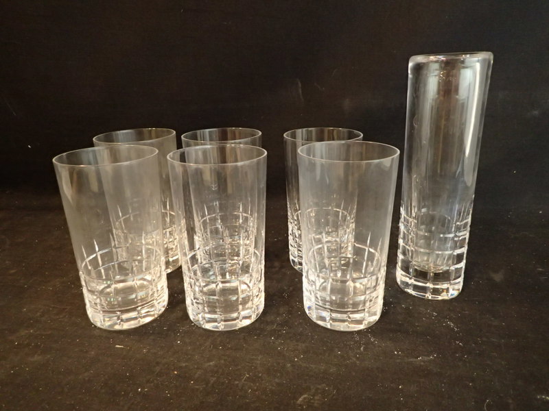 6 grogglas o vas "City" V.Lindstrand Kosta
