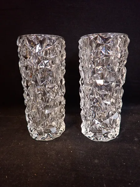 2 st KRISTALLVASER "Carat" Orrefors