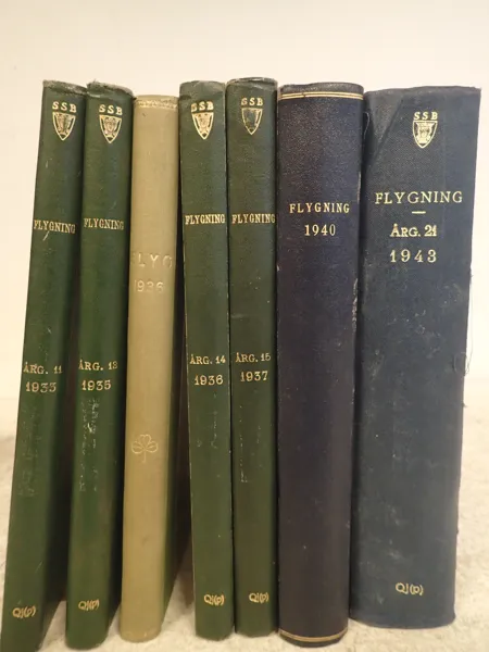 7-band inbundna "Flygning" 1930-40tal