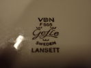 6 st TEKOPPAR med fat + SERVISDELAR "Lansett" Gefle