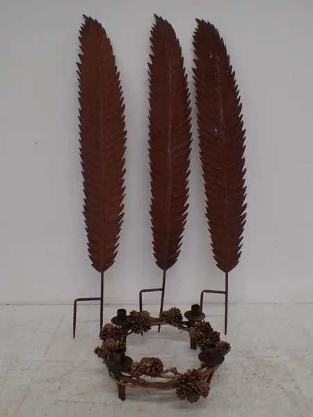 Ljuskrona + 3 blad i metall H:105cm