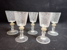 5 st FOTGLAS Salviati Latticino, Murano