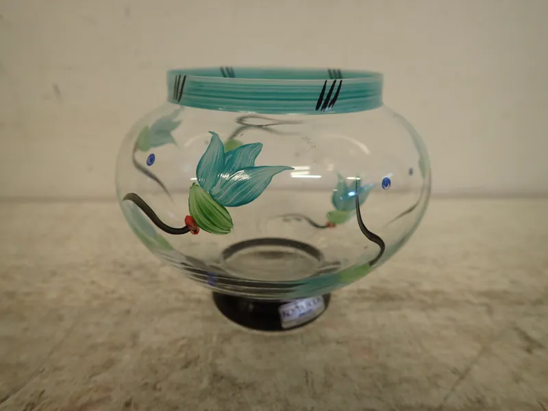 Glasvas UHV Kosta-Boda H:10cm D:11,5cm