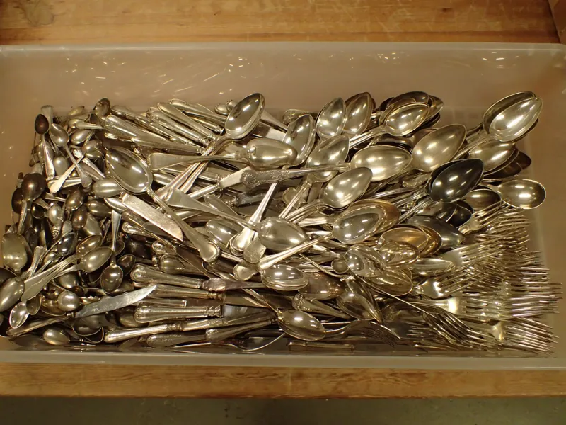Bestick i nysilver ca.20kg