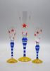 ANNE NILSSON "CLOWN" CHAMPAGNEGLAS OCH 2st SNAPSGLAS