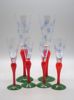 ANNE NILSSON "CLOWN" CHAMPAGNEGLAS 2st OCH SNAPSGLAS 4st