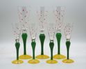 ANNE NILSSON "CLOWN" CHAMPAGNEGLAS 3st OCH SNAPSGLAS 4st