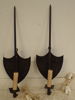 2 lampetter gjorda av bajonetter H:52cm