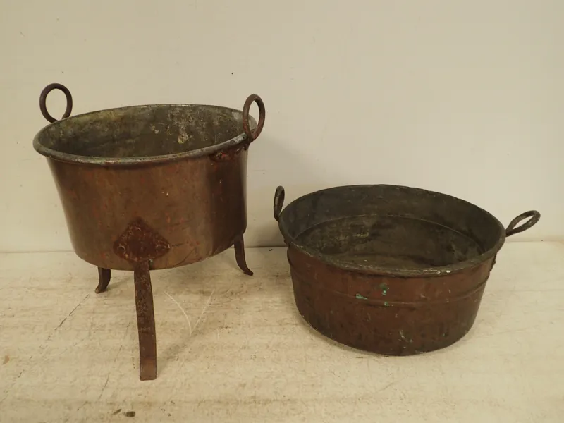 2st koppargrytor H:19-36cm