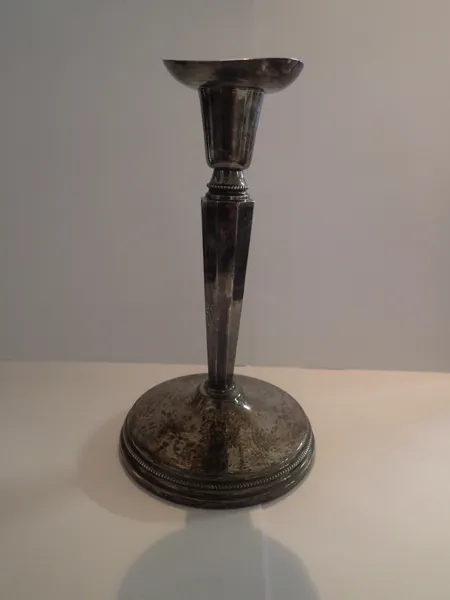 Ljusstake i silver 1968 GAB H:16cm