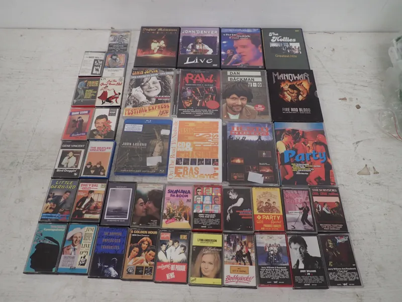 DVD-kassetter mest pop o rock