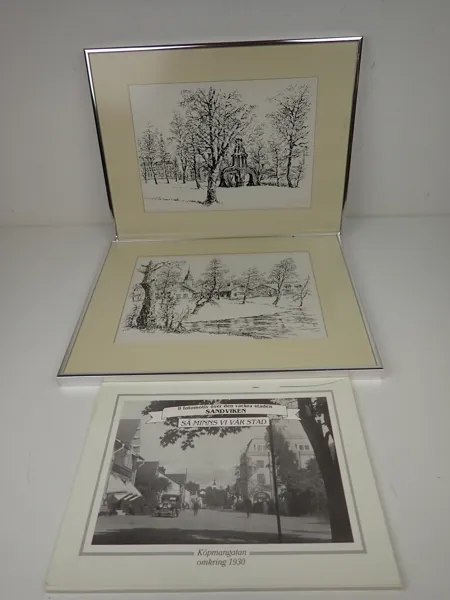 2 LITOGRAFIER Leif Formgren + 8 FOTOMOTIV Sandviken