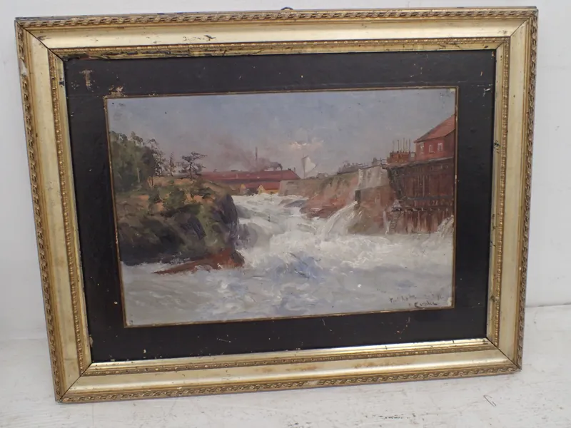 Svårläst signatur  pannå "Trollhättan 1911"