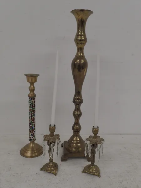 4st ljusstakar H:18-60cm