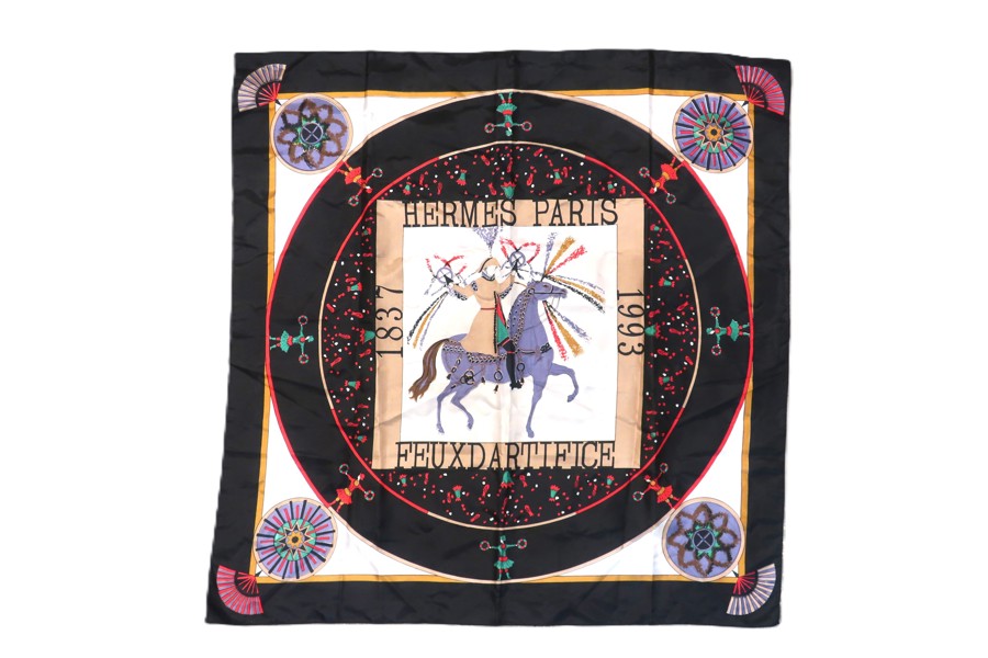 HERMÈS. SCARF "FEUX D´ARTIFICE 1837-1993"