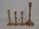 4st ljusstakar mässing o malm H:16-26cm