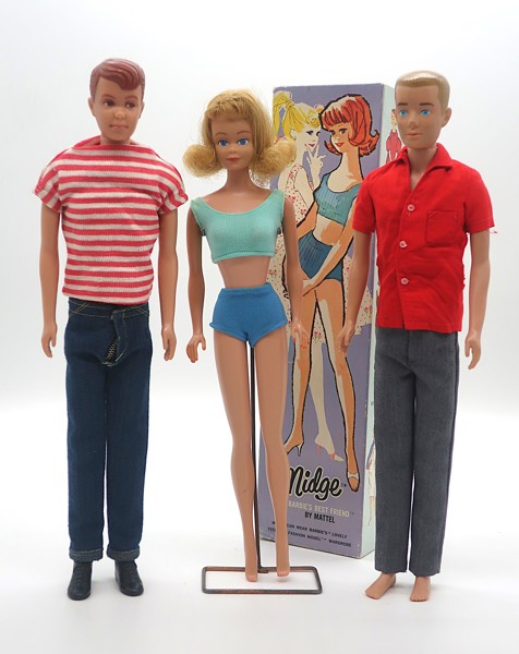 BARBIEDOCKOR. ALLAN, KEN OCH MIDGE. 1960-TAL. MATTEL