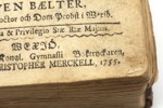 BOK "WÅRS HERRAS OCH FRÄLSARES JESU CHRISTI HISTORIA. Sven Bælter 1755