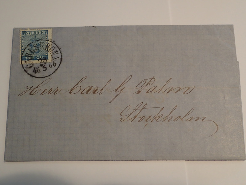 Brev stämplat "Carlskrona 28/5 1866"