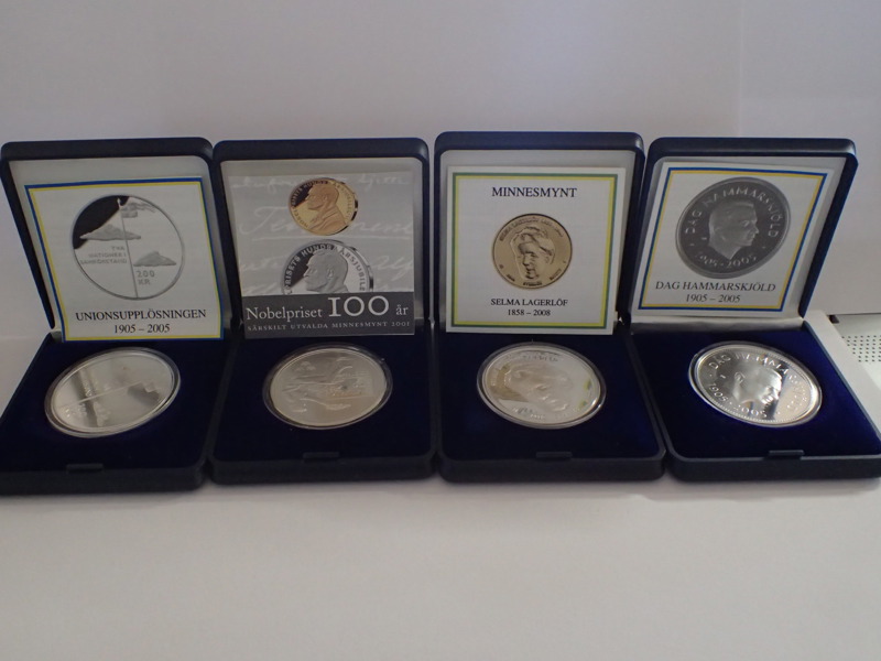 4st 200kr minnesmynt i silver