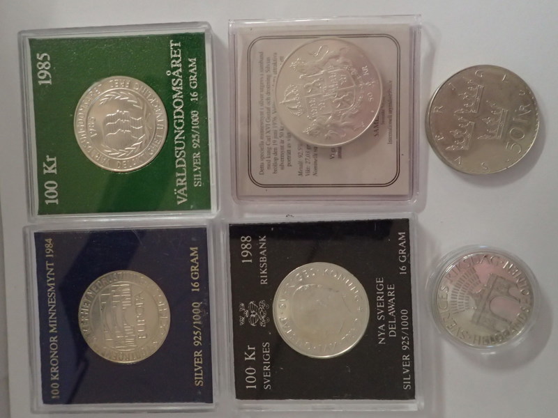 6st minnesmynt i silver