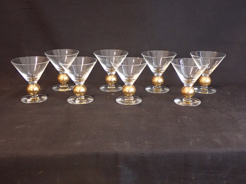 8 ts Champange/Martini glas Gunnar Cyrén, Orrefors